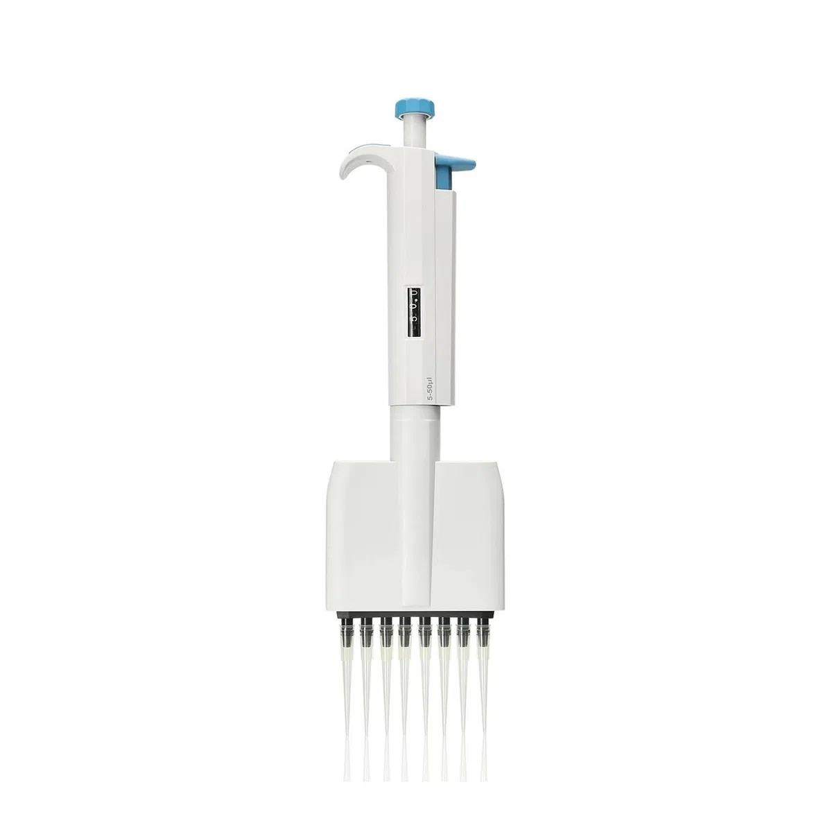 Pipeta Pistola De Pipeta Multicanal Volumen Ajustable 8 Canales Equipo Laboratorio Mecánico para laboratorio(0.5-10ul)