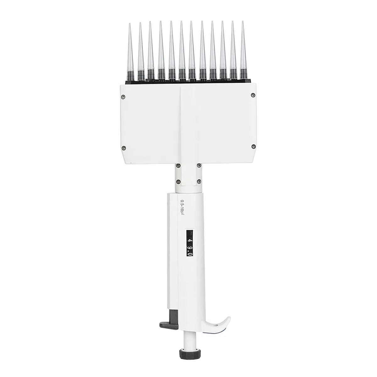 Fafeicy Pipeta Multicanal Ajustable, Plástico, Calibración Precisa para Transferencia de Microlíquidos, Ventana Digital Transparente, Uso en Laboratorio para Trazas de Líquidos y Muestreo