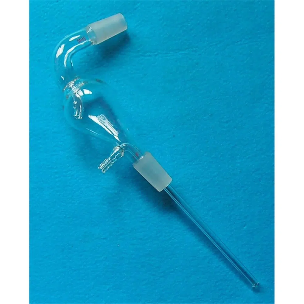 Material de laboratorio inclinado con cabezal vapor vidrio 24/40 100 ml Equipamiento de laboratorio