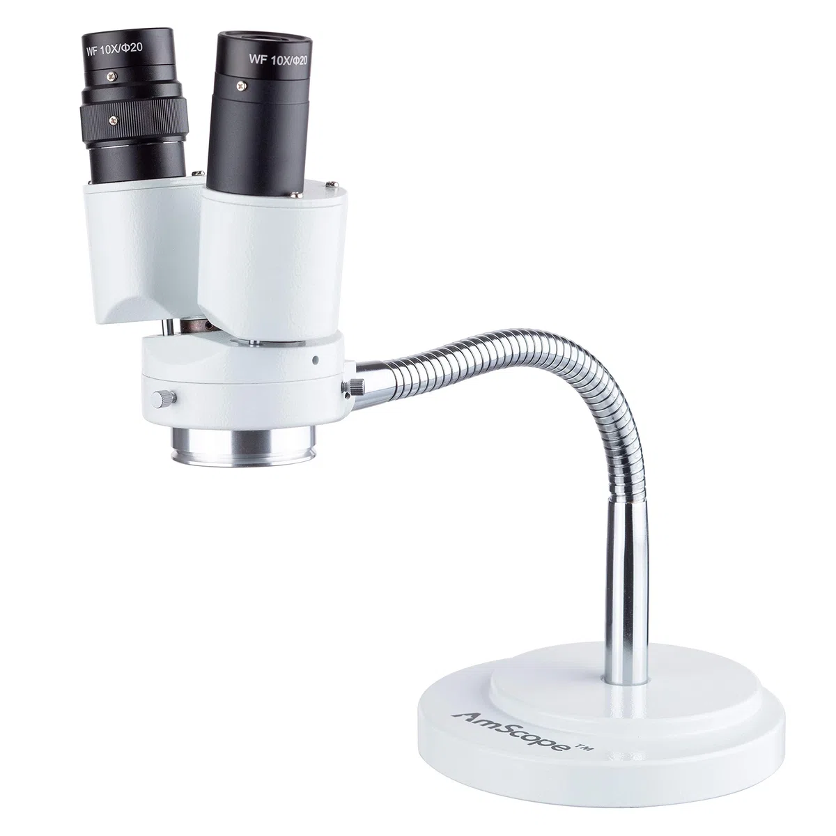 AmScope - Microscopio estéreo binocular de aumento 8X w/360 Revolve - Dental, laboratorio, reparación electrónica, soldadura, iluminador de cuello de cisne tienda - SE508