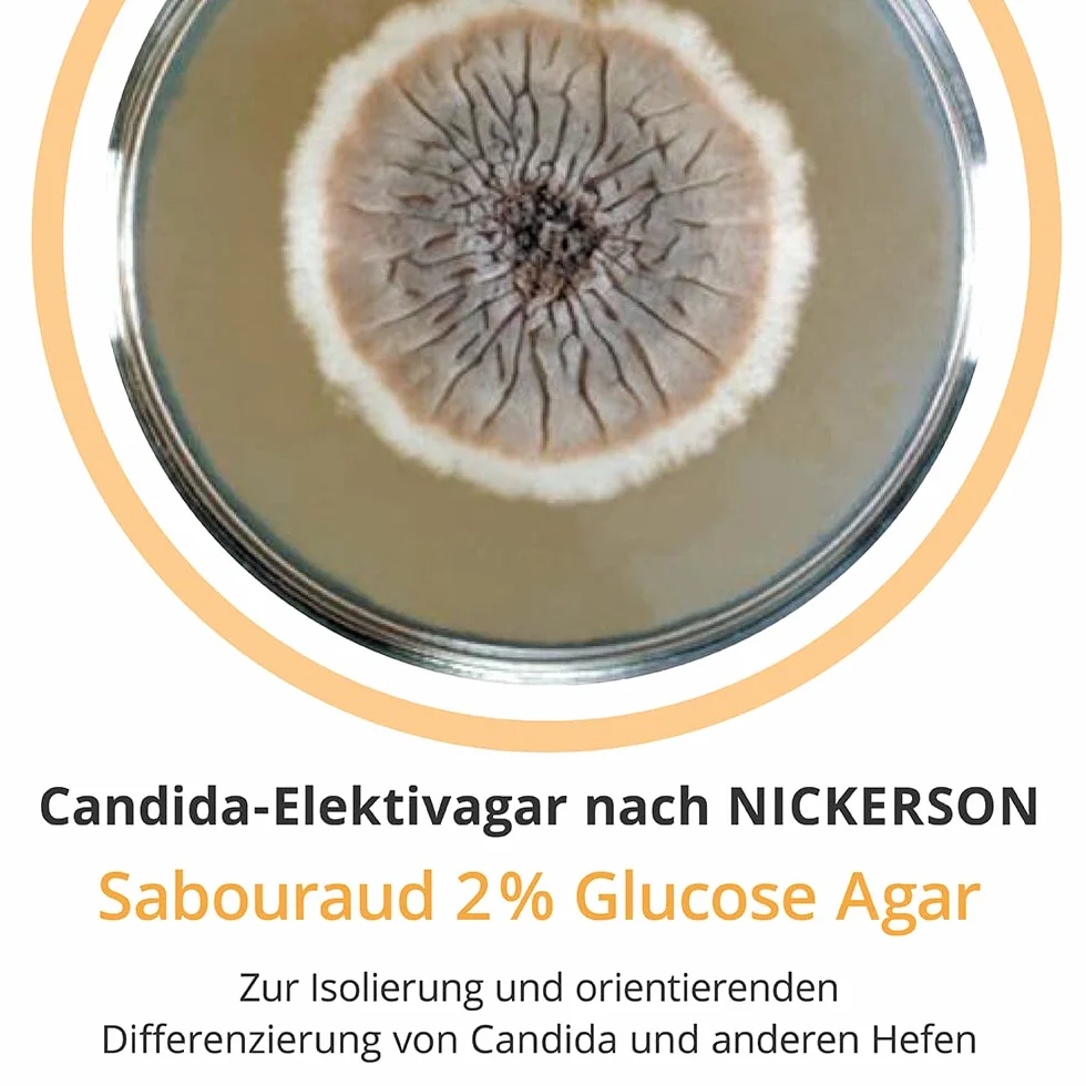 C3 10413 CRECIMIENTO MEDIOS SABOURUD 2% Glucosa Agar, Paquete de 20