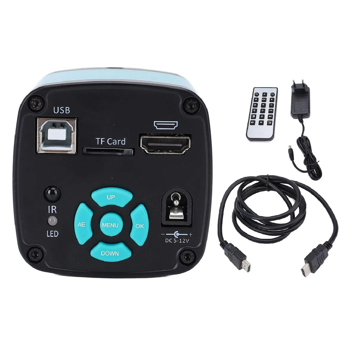 Cámara de Microscopio Electrónico, 48MP 4K 1080p USB2.0 Salida Video Industrial Cámara Video Video Industria Cámara de Microscopio HD Interfaz Multimedia para Soldadura (Enchufe