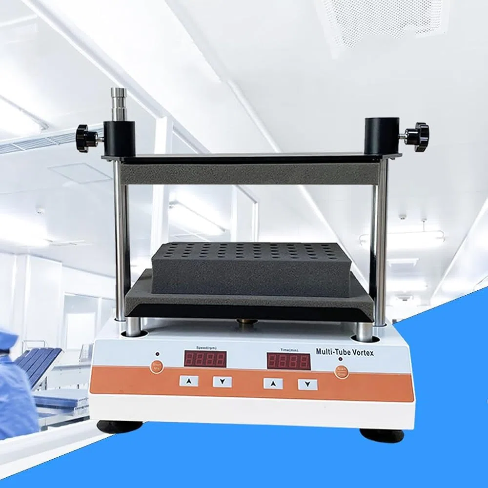 Vortex - Mezclador digital multitubo con pantalla LCD para mezclar muestras científicas, equipo de laboratorio para mezclas y soluciones homogéneas