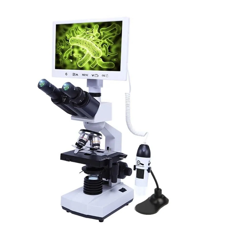 Microscopio Microscopios trinoculares biológicos 40X-1600X y microscopio Digital Adecuado for Laboratorio de Ciencias, Escuela, Estudiantes, niños