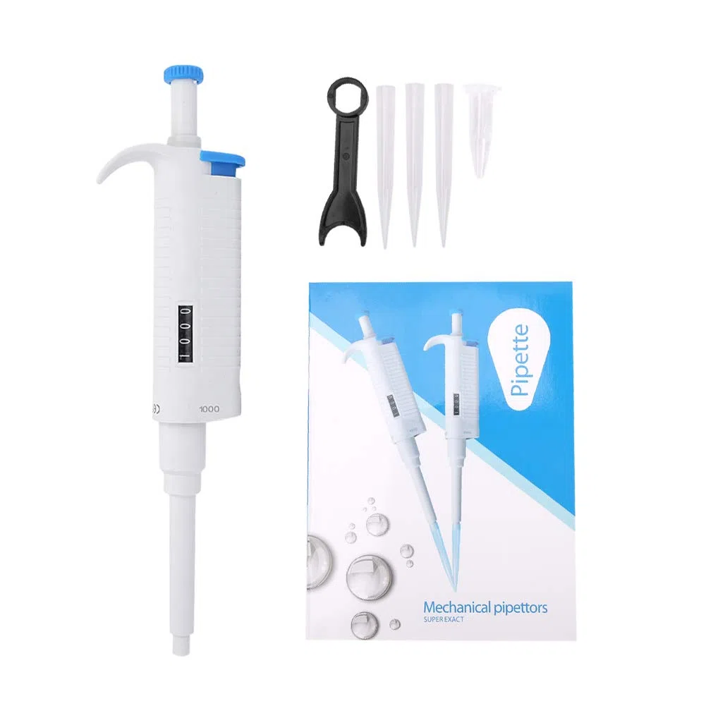 Pipeta Líquida, 100-1000ul Filtro Cónico Micropipeta Pipeta Manual con Cabezal De Succión para Profesores De Laboratorio