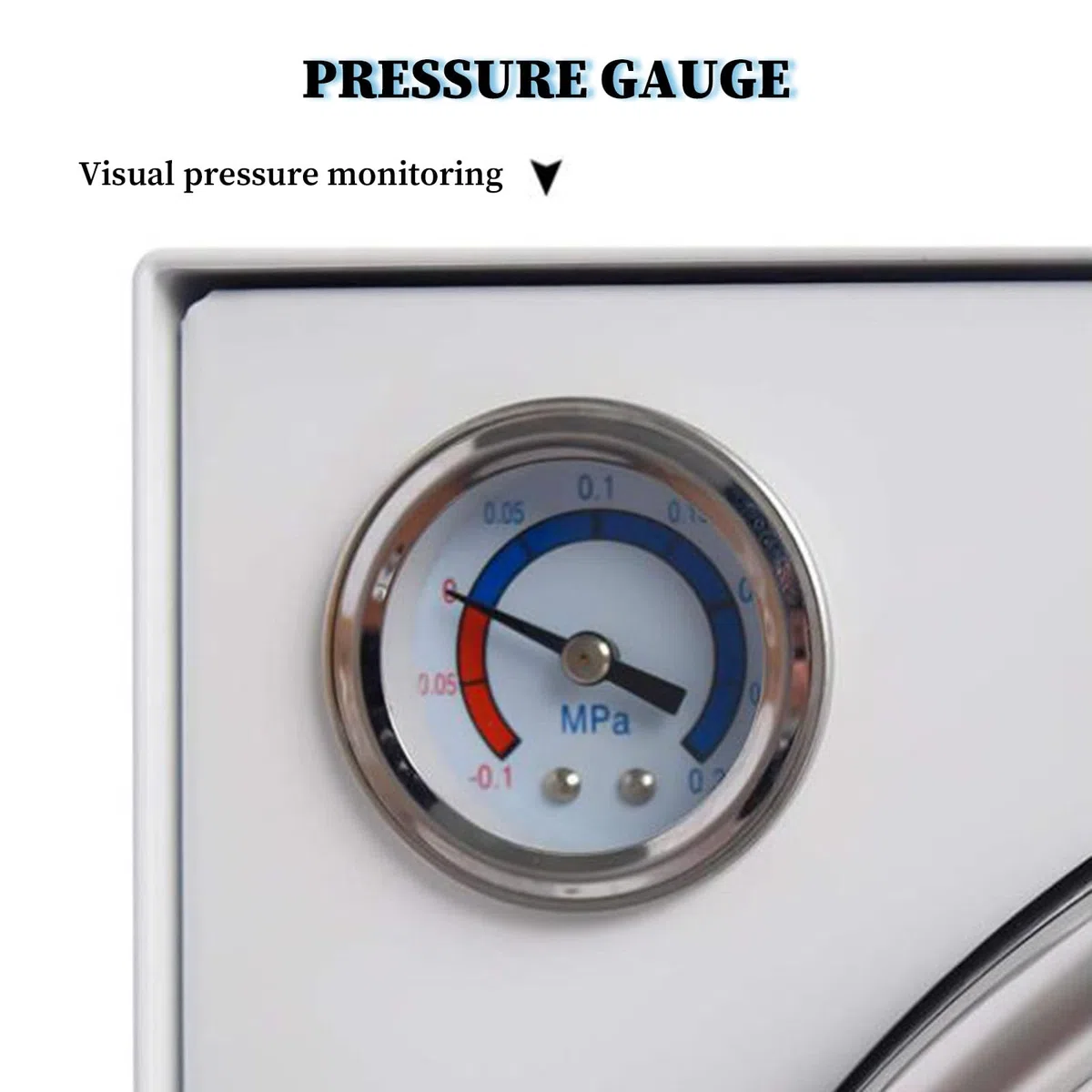 Máquina de Vapor de Laboratorio de sobremesa, Herramienta Profesional para uñas Equipo de Calor seco con manómetro, para Equipos médico/quirúrgico