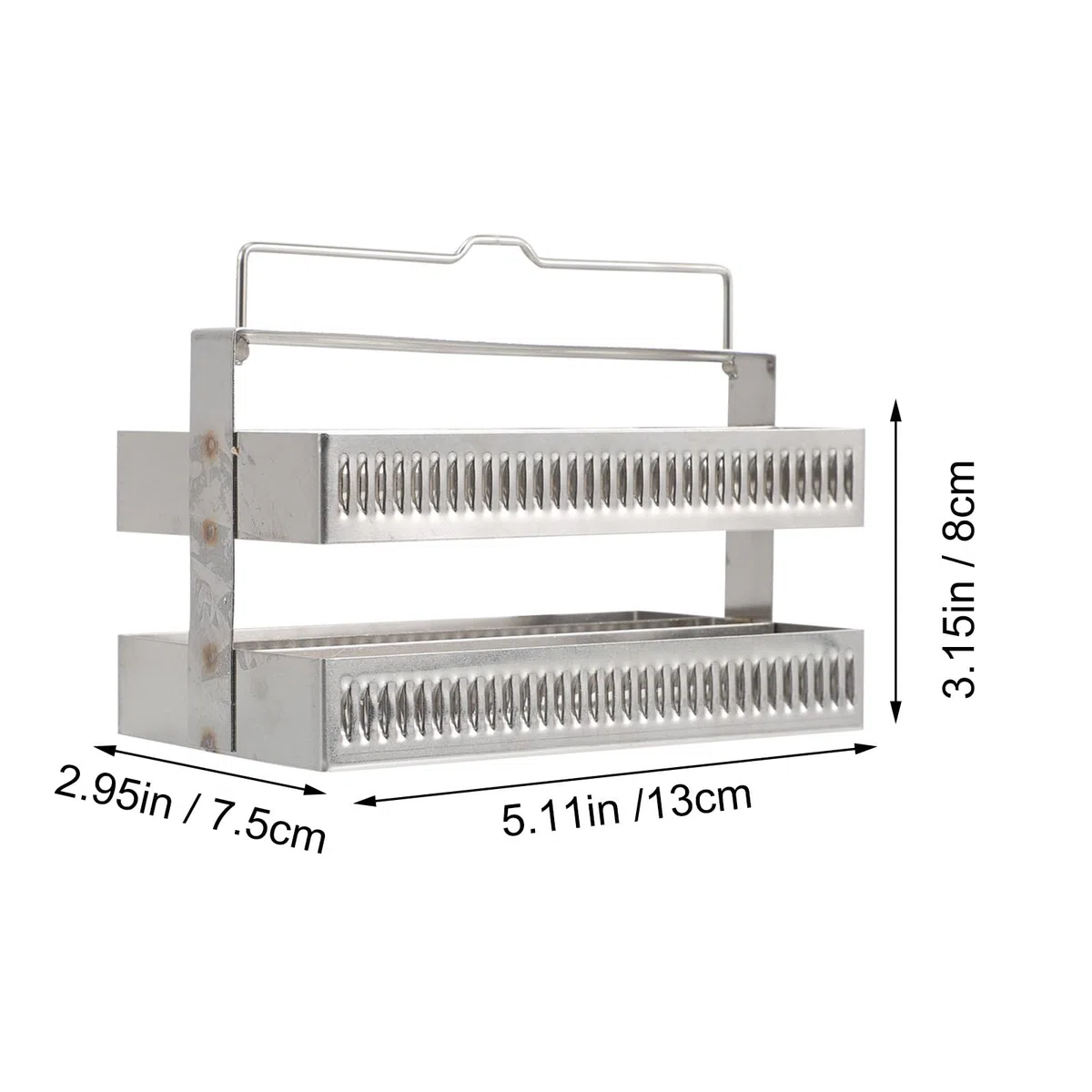 Gradilla para 60 Porta Platos de Vidrio de Acero Inoxidable Ligera y Práctica para Suministros de Laboratorio y Uso Profesional