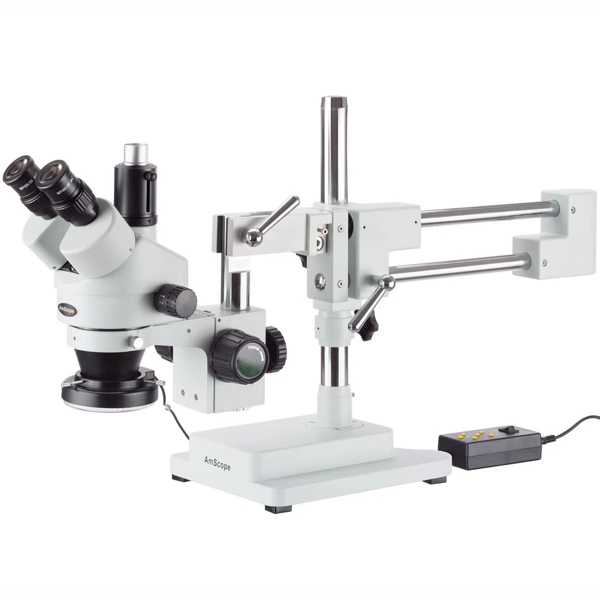 AmScope SM-4TPX-144 - Microscopio estéreo (144 ledes, 3,5X-45X), Color Blanco