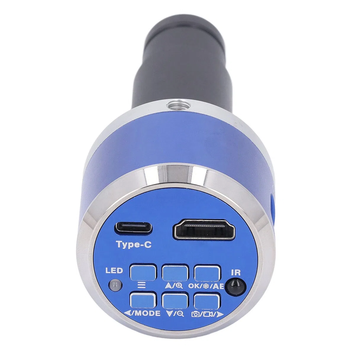 Cámara de Microscopio Digital 4K HD con Interfaz Multimedia Tipo C y Adaptador de Lente C Mount 0.5X para Uso Industrial Compatible con Trinoculares y Dispositivos con Salida TV