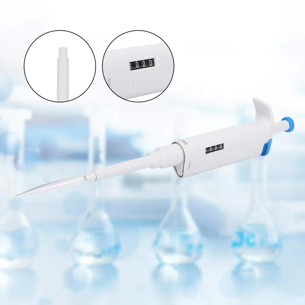 Pipeta Líquida, 100-1000ul Filtro Cónico Micropipeta Pipeta Manual con Cabezal De Succión para Profesores De Laboratorio