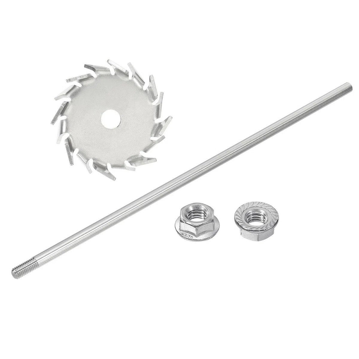 sourcing map 304 Inoxidable Acero Agitador Varilla 11.81" Longitud Dispersión Máquina Agitar Palos con 1.97" ID Dispersión Disco para Laboratorio, Industrial