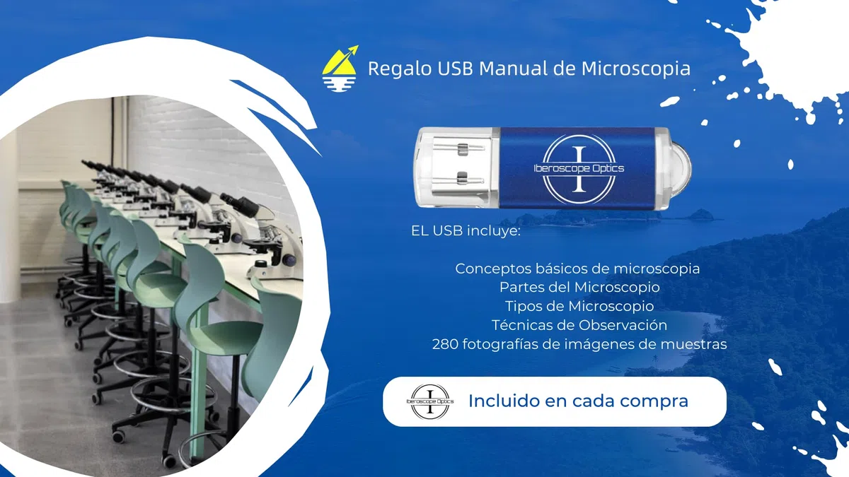 100 Muestras Preparadas para Microscopio en Español + USB con Manual de Microscopía | Set Educativo Estudiantes y Adultos |Vidrio Óptico