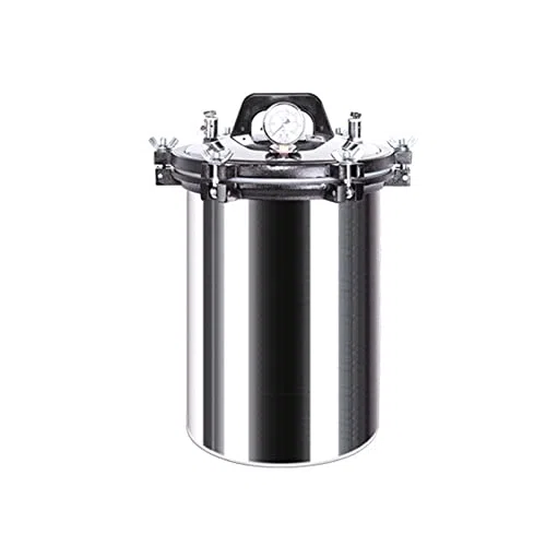 Esterilizador a vapor portátil de autoclave para laboratorio - Vertical con prevención de quemaduras en seco y sistema de tres válvulas