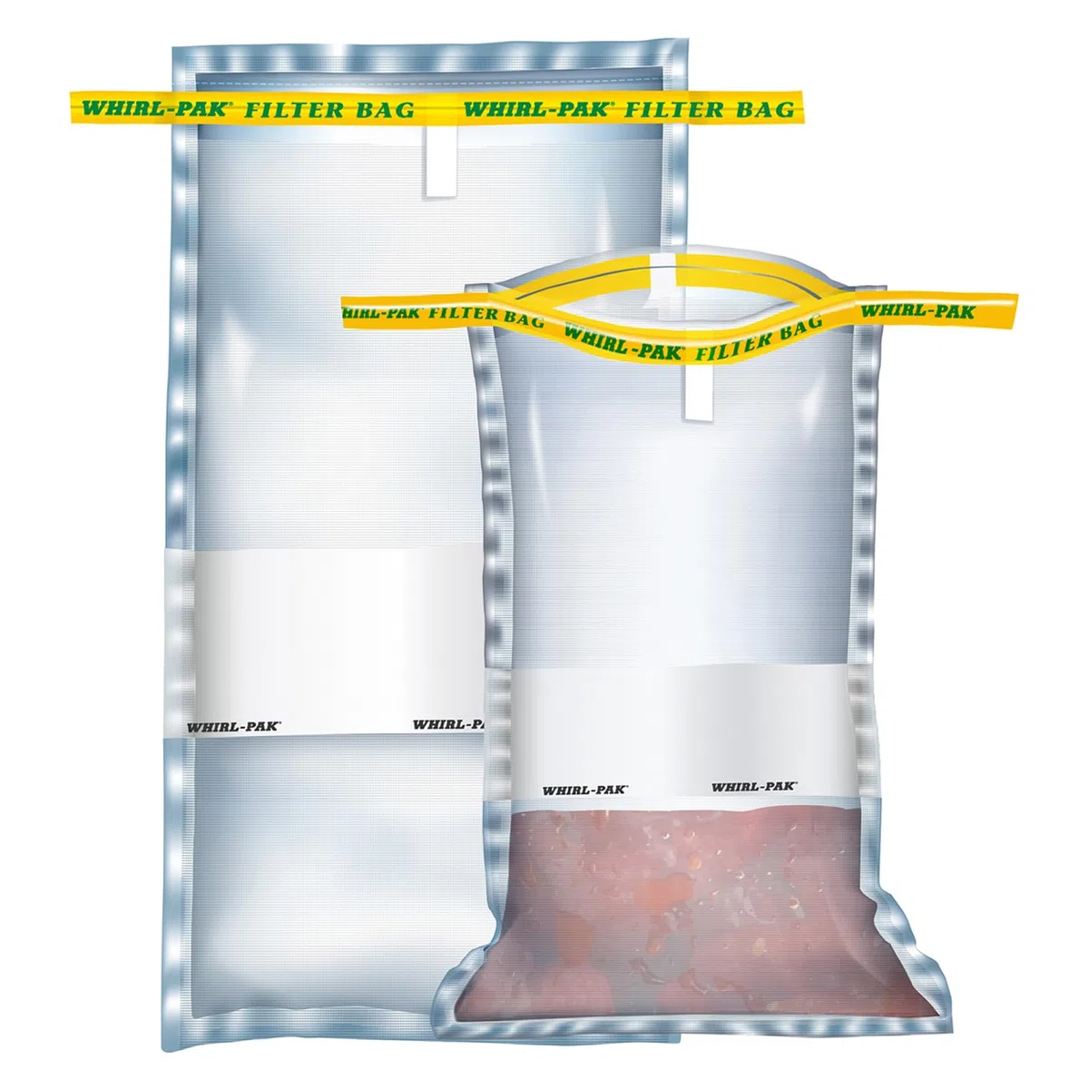 Whirl-Pak 1-7161 - Bolsas de polietileno de baja densidad con campo de escritura y filtro, estéril, capacidad de 4080 ml, 375 mm de ancho x 375 mm de largo, 50 unidades, transparente