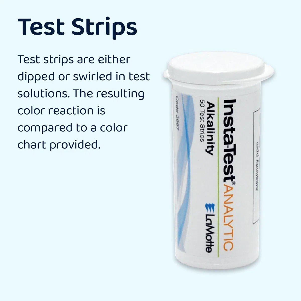 LaMotte Insta-Test 3000 Peracetic Acid único factor tira de prueba, 0 – 160ppm gama (Pack de 50)