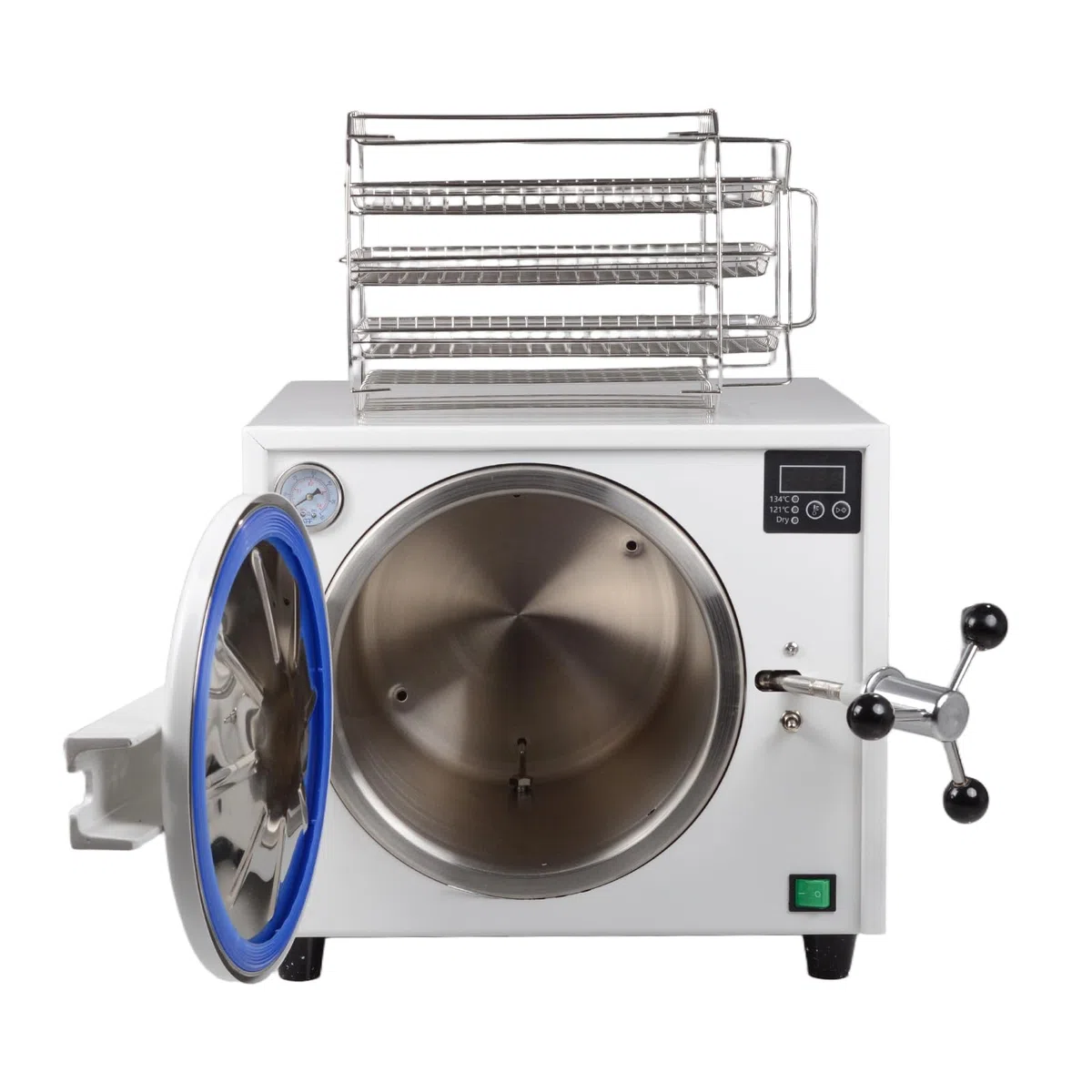 Esterilizador de vapor de alta presión de autoclave de 18L con función de secado,Pantalla LCD digital,Cerradura de puerta de doble control,Equipo de laboratorio de acero inoxidable